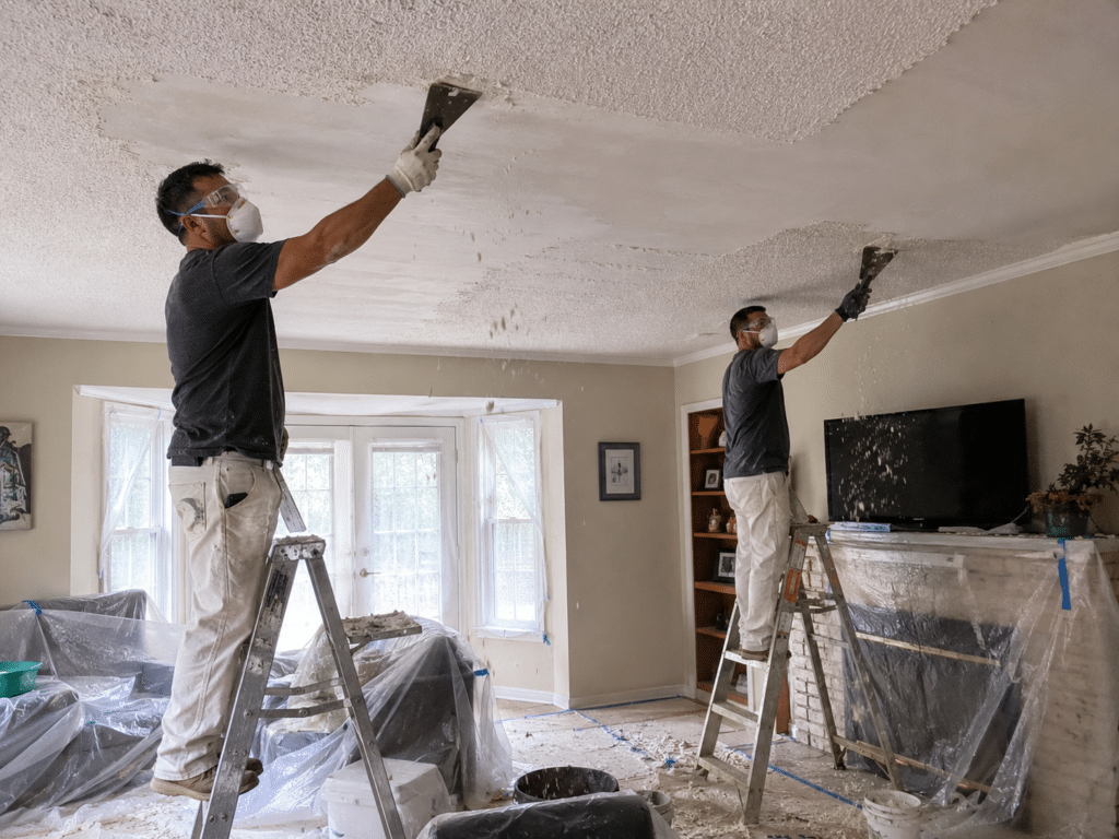 How to Remove Popcorn Ceiling Safely How to Remove Popcorn Ceiling Safely